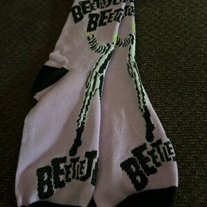 Beetlejuice Halloween Socks NWT